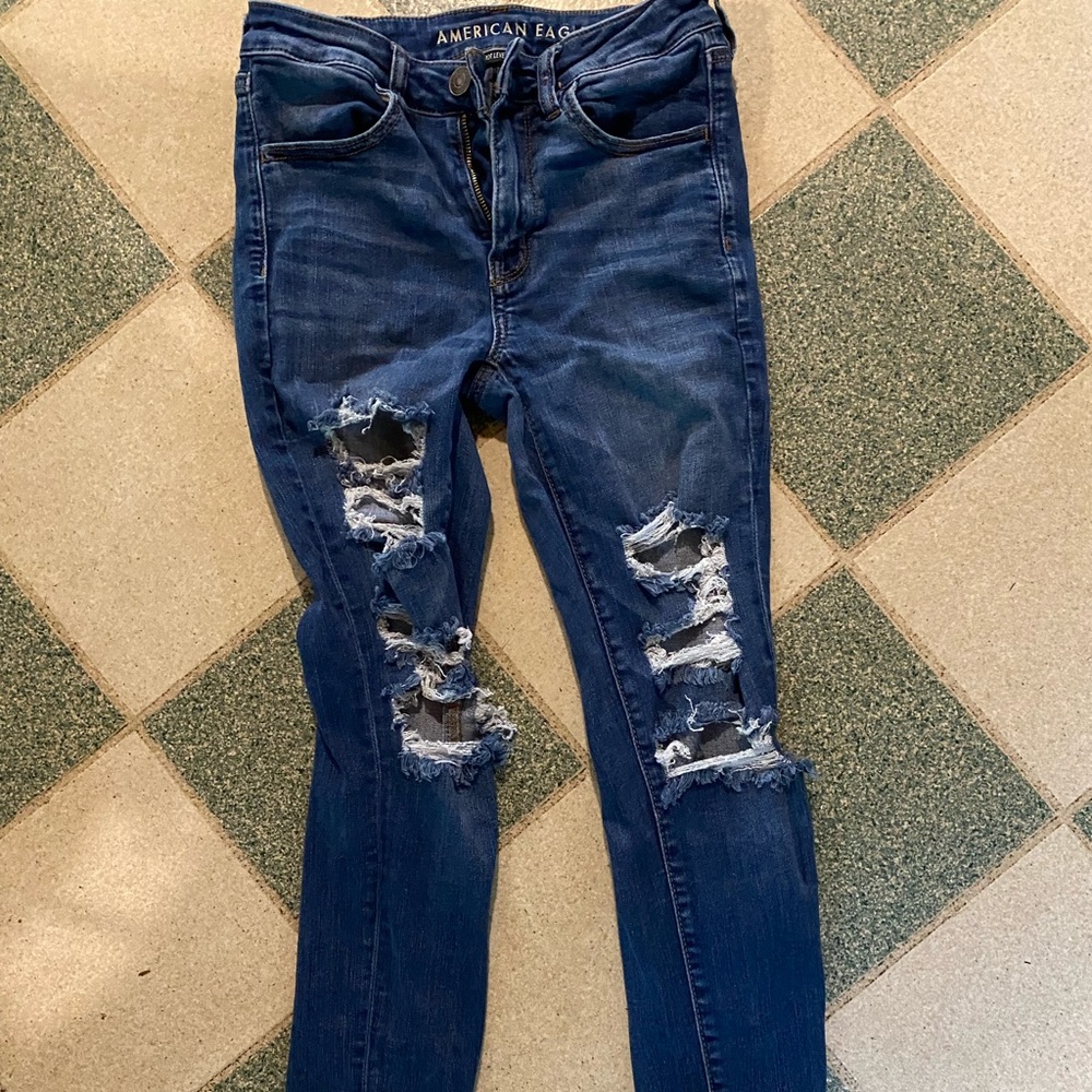 American Eagle hi rise jeggings 6 short